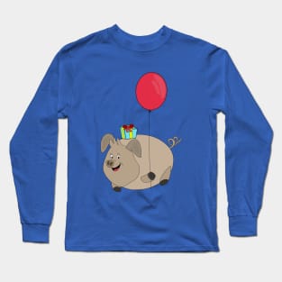 Happy Birthday Pig Long Sleeve T-Shirt